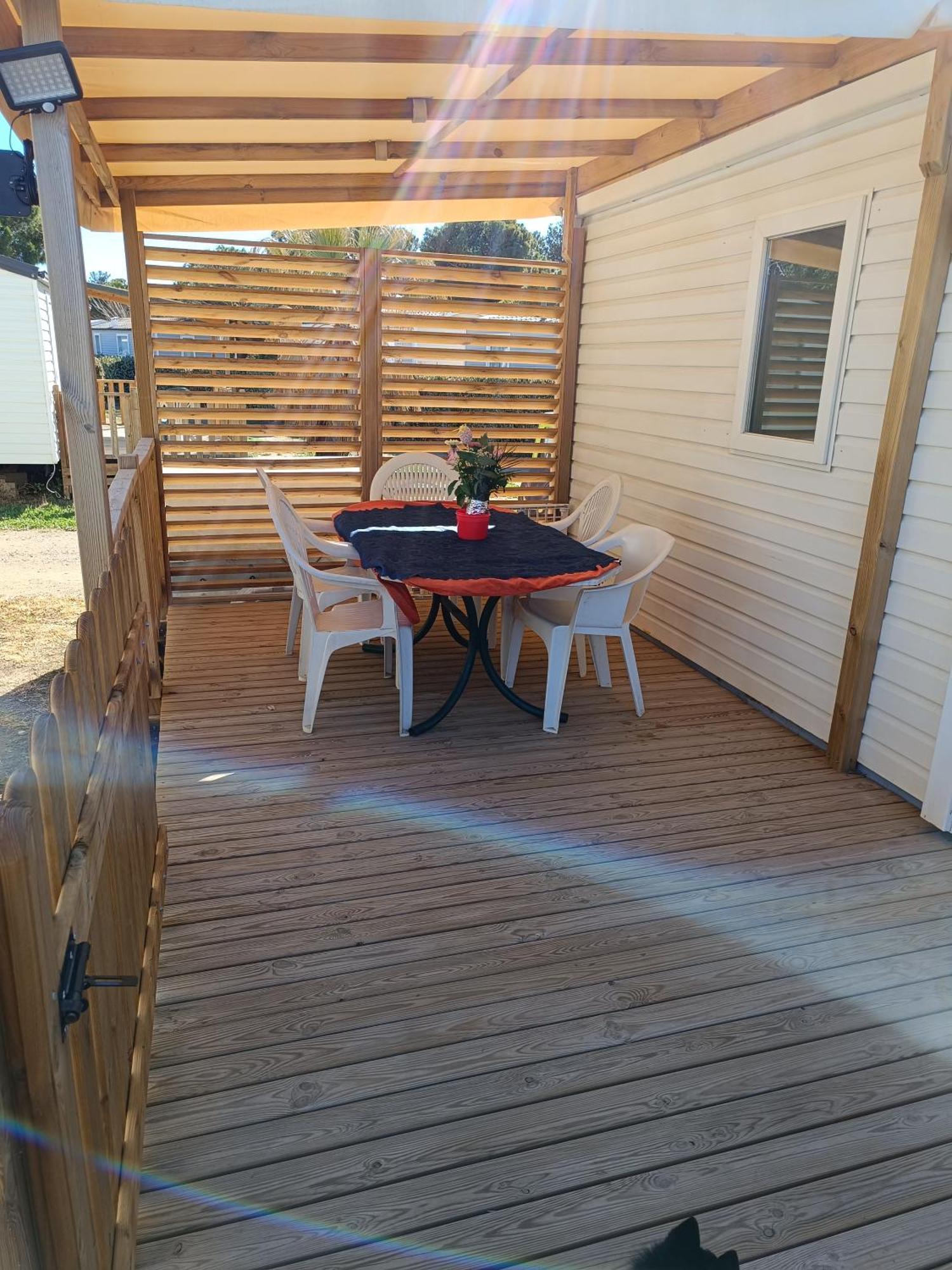 Mobil Home Lucky Climatise Camping Novela Port La Nouvelle Exteriör bild